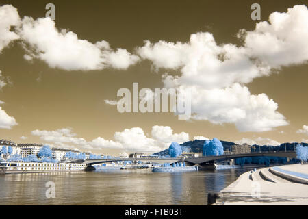 infrared, infrared photography, cloud, water, Stock Photo