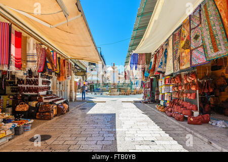 Bazaar in Old City of Jerusalem, Israel. Stock Photo