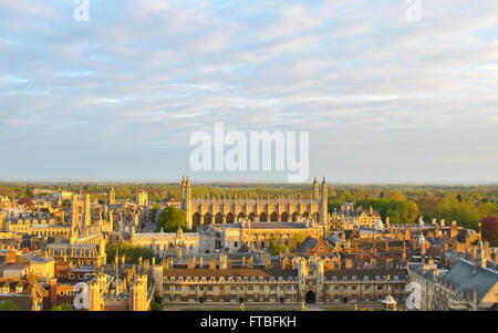 Panoramic view of several College buildings in Cambridge, seen from the tower of St. John's College Stock Photo