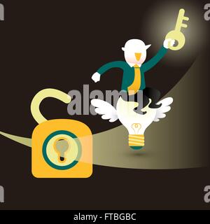 flat design vector illustration concept of creative inspiration Stock Vector
