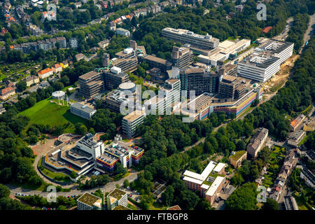 Aerial view, University of Wuppertal, BUW, Polytechnic, Wuppertal, Bergisches Land, North Rhine-Westphalia, Germany Stock Photo