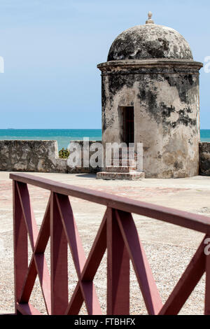 Bartizan of Cartagena's wall Stock Photo