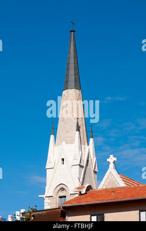 Israel, Tel Aviv, Jaffa, exterior of the Immanuel Lutheran Church. The church was built in 1904 Stock Photo