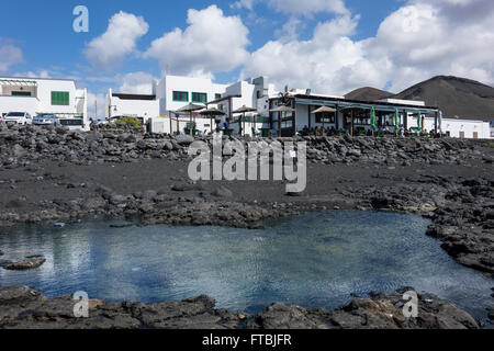 Spain, Canary islands, Lanzarote, El Golfo Stock Photo