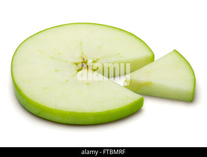 sliced apples path isolated Stock Photo - Alamy