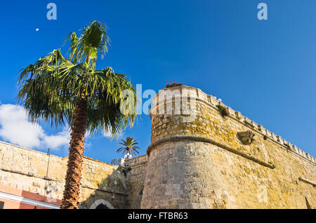 Architectural details of old fortress Bastione San Remy, in Cagliari, Sardinia Stock Photo