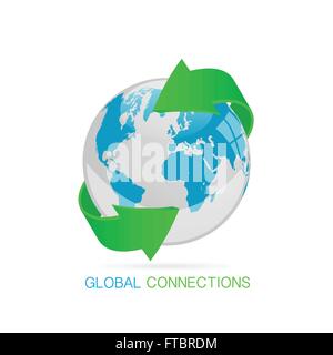Global connections illustration Stock Vector