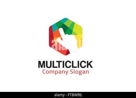 Multicolor Click Design Illustration Stock Vector