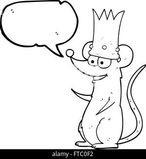 freehand drawn speech bubble cartoon rat king Stock Vector