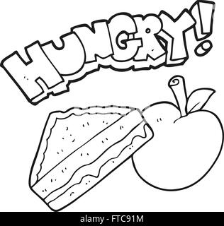 lunch clipart black and white