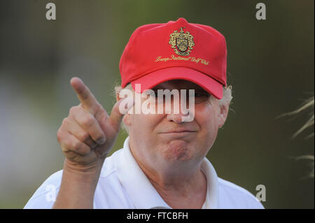 Doral, Fla, USA. 11th Mar, 2012. Donald Trump following the final round of the World Golf Championship Cadillac Championship on the TPC Blue Monster Course at Doral Golf Resort And Spa on March 11, 2012 in Doral, Fla. ZUMA PRESS/ Scott A. Miller. © Scott A. Miller/ZUMA Wire/Alamy Live News Stock Photo