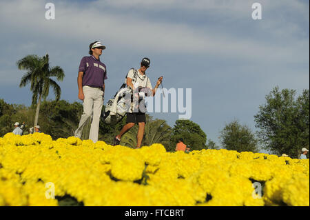 Doral, Fla, USA. 10th Mar, 2012. Bubba Watson and his caddie Ted Scott during the third round of the World Golf Championship Cadillac Championship on the TPC Blue Monster Course at Doral Golf Resort And Spa on March 10, 2012 in Doral, Fla. ZUMA PRESS/ Scott A. Miller. © Scott A. Miller/ZUMA Wire/Alamy Live News Stock Photo