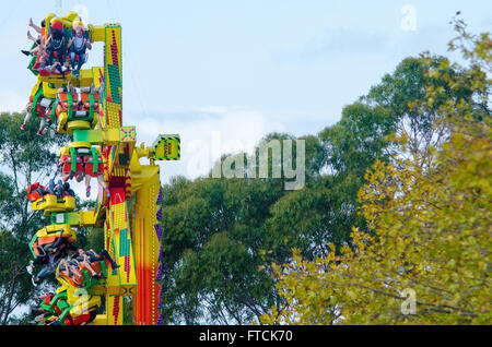 Sydney, Australia. 27th March, 2016. The Sydney Royal Easter Show comes to town in the suburb Sydney Olympic Park. The annual show organised by the Royal Agricultural Society of New South Wales (RAS) will run from the 17th - 30th of March 2016. Pictured is a carnival fair ride at the show. Credit:  mjmediabox /Alamy Live News Stock Photo