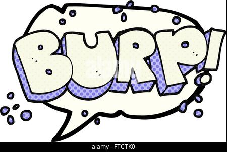 freehand drawn speech bubble cartoon belch text Stock Vector Art