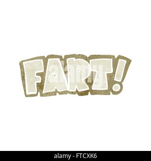 freehand retro cartoon fart symbol Stock Vector