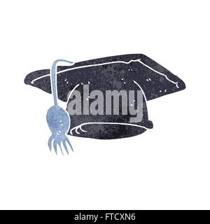 freehand retro cartoon graduation cap Stock Vector Image & Art - Alamy