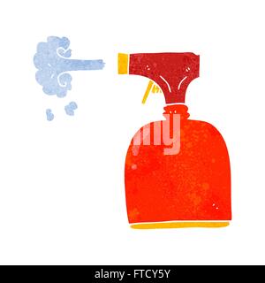 freehand retro cartoon spray bottle Stock Vector