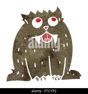 freehand retro cartoon beast Stock Vector