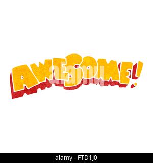 awesome freehand retro cartoon Stock Vector