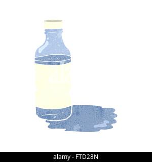 freehand retro cartoon water bottle Stock Vector