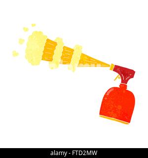 freehand retro cartoon spray bottle Stock Vector