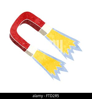 freehand retro cartoon magnet Stock Vector