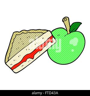 freehand drawn cartoon packed lunch Stock Vector