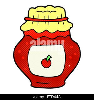 freehand drawn cartoon jar of jam Stock Vector