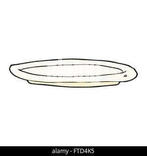 freehand drawn cartoon empty plate Stock Vector