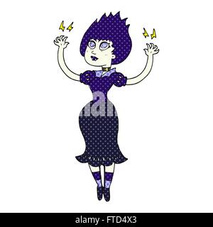 freehand drawn cartoon vampire girl Stock Vector