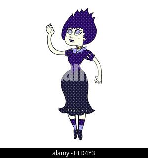 freehand drawn cartoon vampire girl Stock Vector