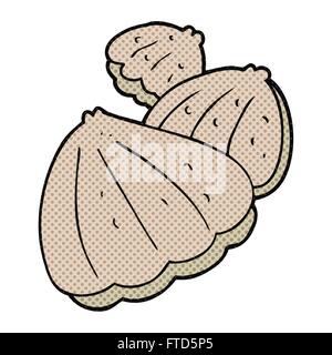 freehand drawn cartoon oysters Stock Vector
