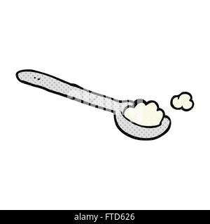 freehand drawn cartoon teaspoon of salt Stock Vector
