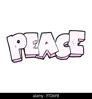 Freehand drawn cartoon word peace hi res stock photography and