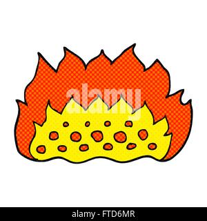 freehand drawn cartoon flames Stock Vector