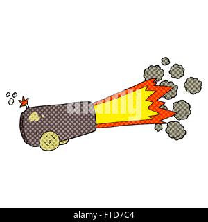 freehand drawn cartoon cannon firing Stock Vector Art & Illustration