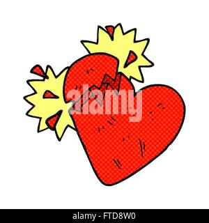 freehand drawn cartoon broken heart symbol Stock Vector Image & Art - Alamy