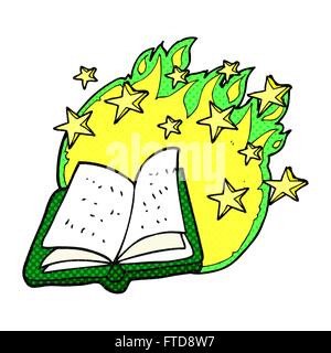 freehand drawn cartoon magic spell book Stock Vector