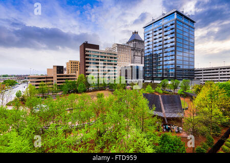 Greensboro, North Carolina, USA downtown skyline. Stock Photo