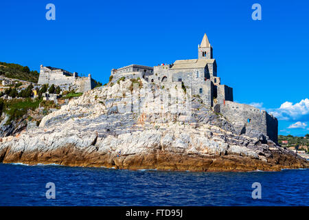 portovenere coast view in gulf of poets Stock Photo