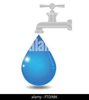 waterworks / faucet / water tap icon illustration Stock Vector Image ...