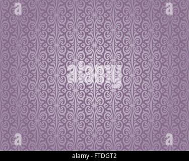 violet and silver luxury vintage pattern wallpaper Stock Vector