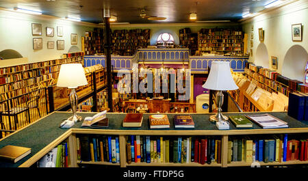 The interior of Leakey's Bookshop in Chuch Street, Inverness, Scotland.  The bookshop is housed in the old St Mary's Gaelic Chur Stock Photo