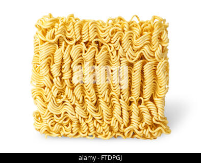 Noodles of fast preparation vertically isolated on white background Stock Photo