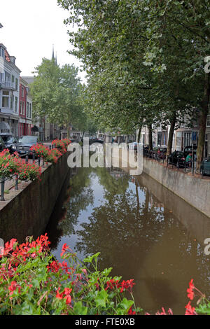 Gouda netherlands holland canal historic town city Stock Photo - Alamy