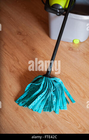 Mop with a bucket Stock Photo