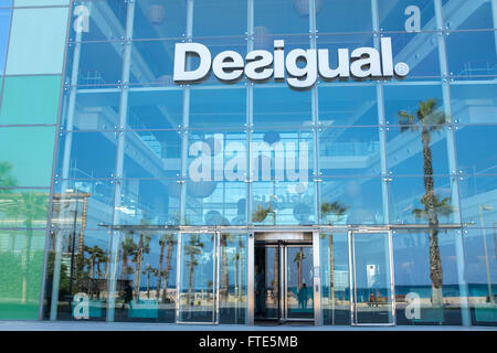 barcelona spain barceloneta desigual alamy headquarters near july beach