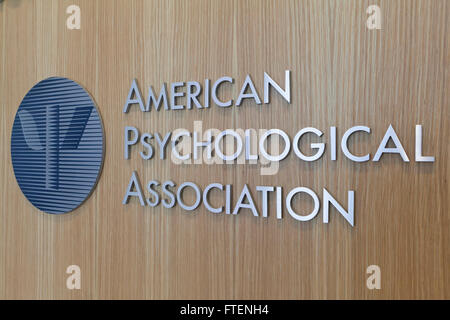 American Psychological Association lobby sign - Washington, DC USA Stock Photo