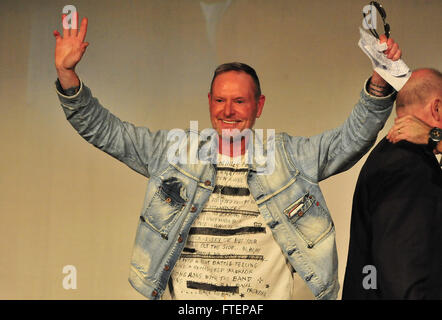 England legend Paul Gascoigne at the Epstein Theatre, Liverpool.  Featuring: Paul Gascoigne Where: Liverpool, United Kingdom When: 26 Feb 2016 Stock Photo