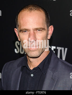 Hap and Leonard Launch Party at Hill Country BBQ  Featuring: Neil Sandilands Where: New York, New York, United States When: 26 Feb 2016 Stock Photo